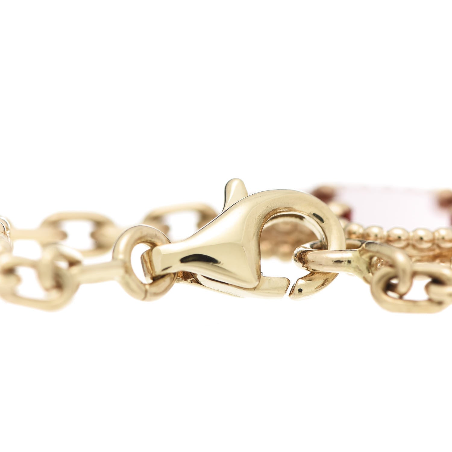 Van Cleef & Arpels 18K Yellow Gold Carnelian 5 Motifs Vintage Alhambra Bracelet 4 of 6