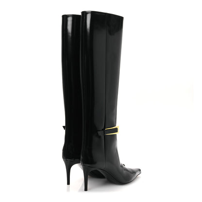 Saint Laurent Vitello Marilyn Hacker 70mm Luz Boots 39 Black 5 of 11