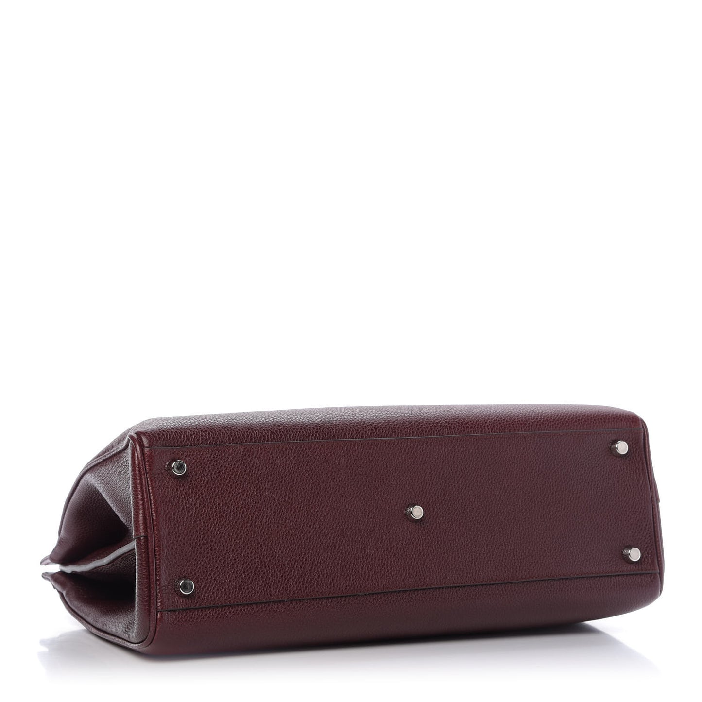 Grainy Calfskin Medium Zumi Top Handle Bag Vintage Bordeaux