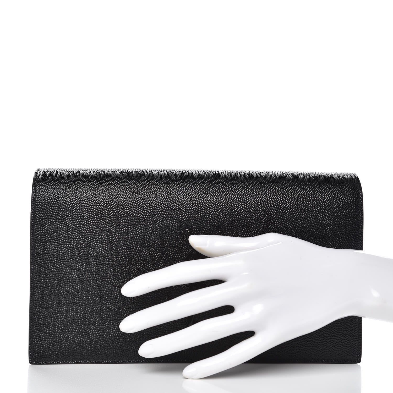 Saint Laurent Grain De Poudre Classic Monogram Kate Clutch Black 2 of 9