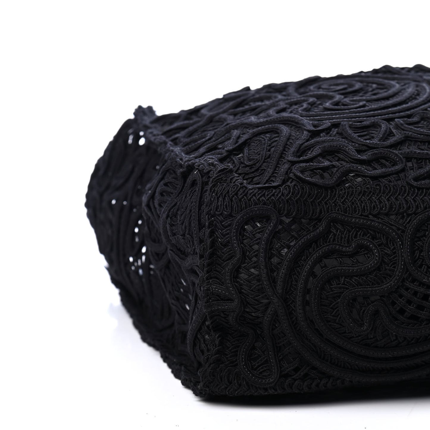 Cordonetto Lace Large Beatrice Tote Black