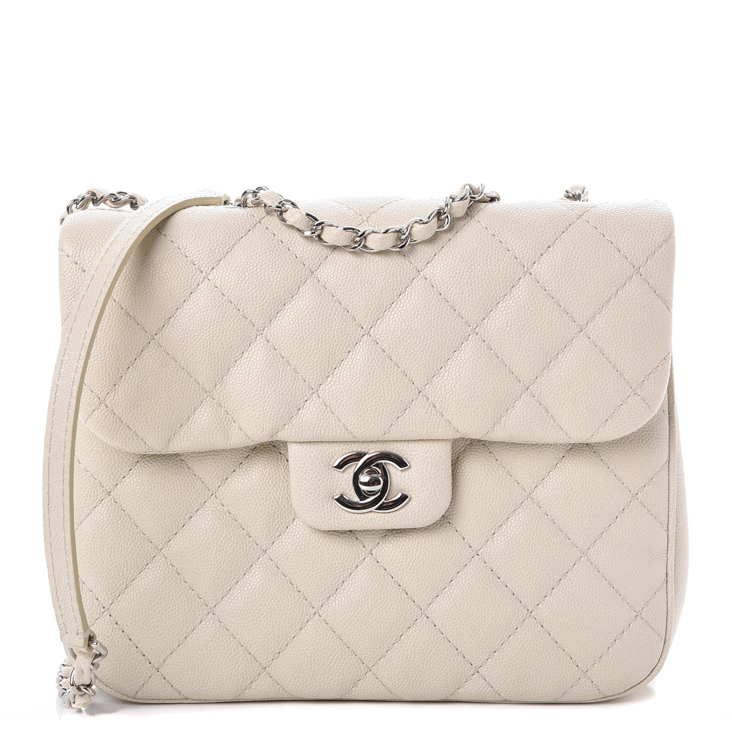 Caviar Quilted Medium Urban Companion Flap White
