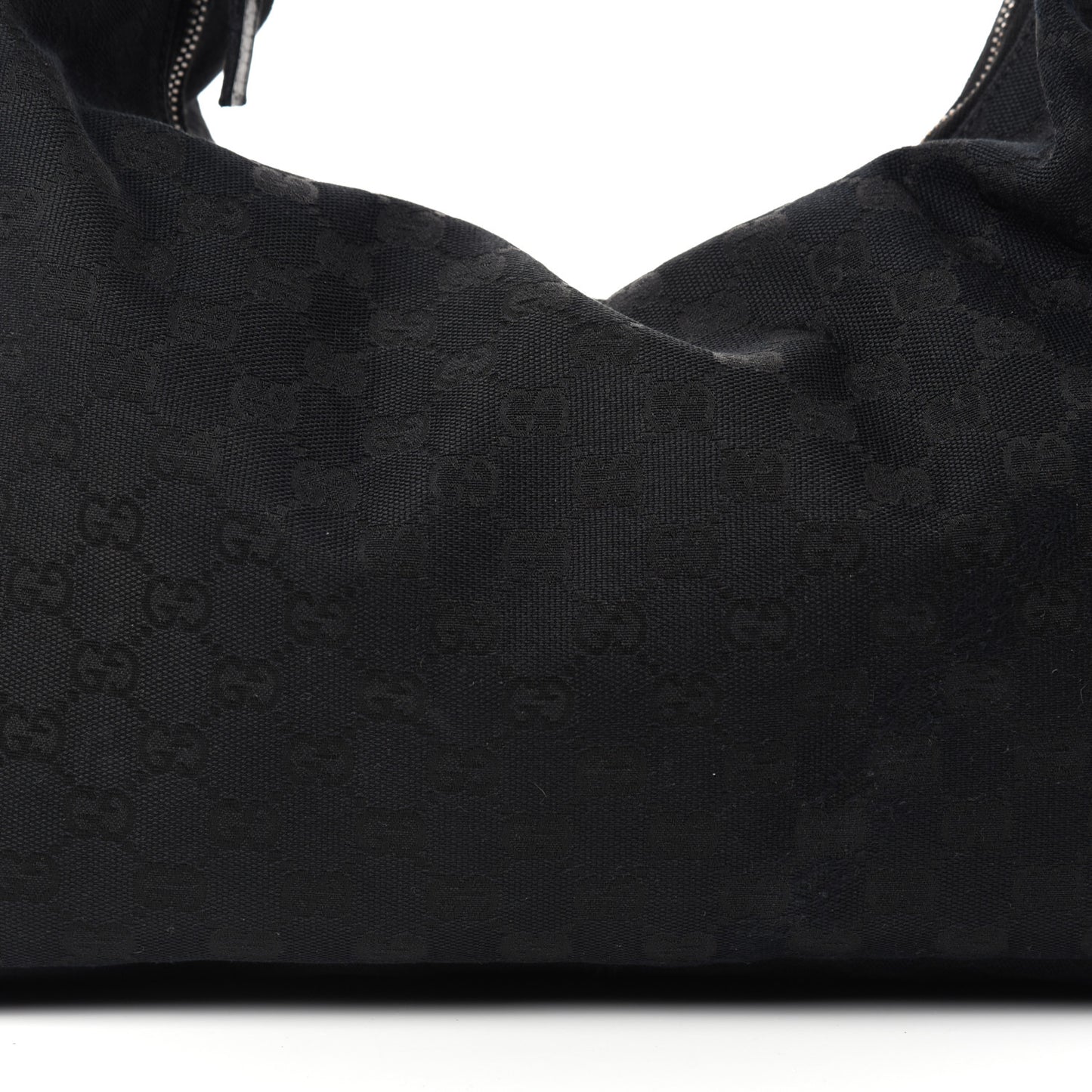 Monogram Medium Horsebit Chain Hobo Black