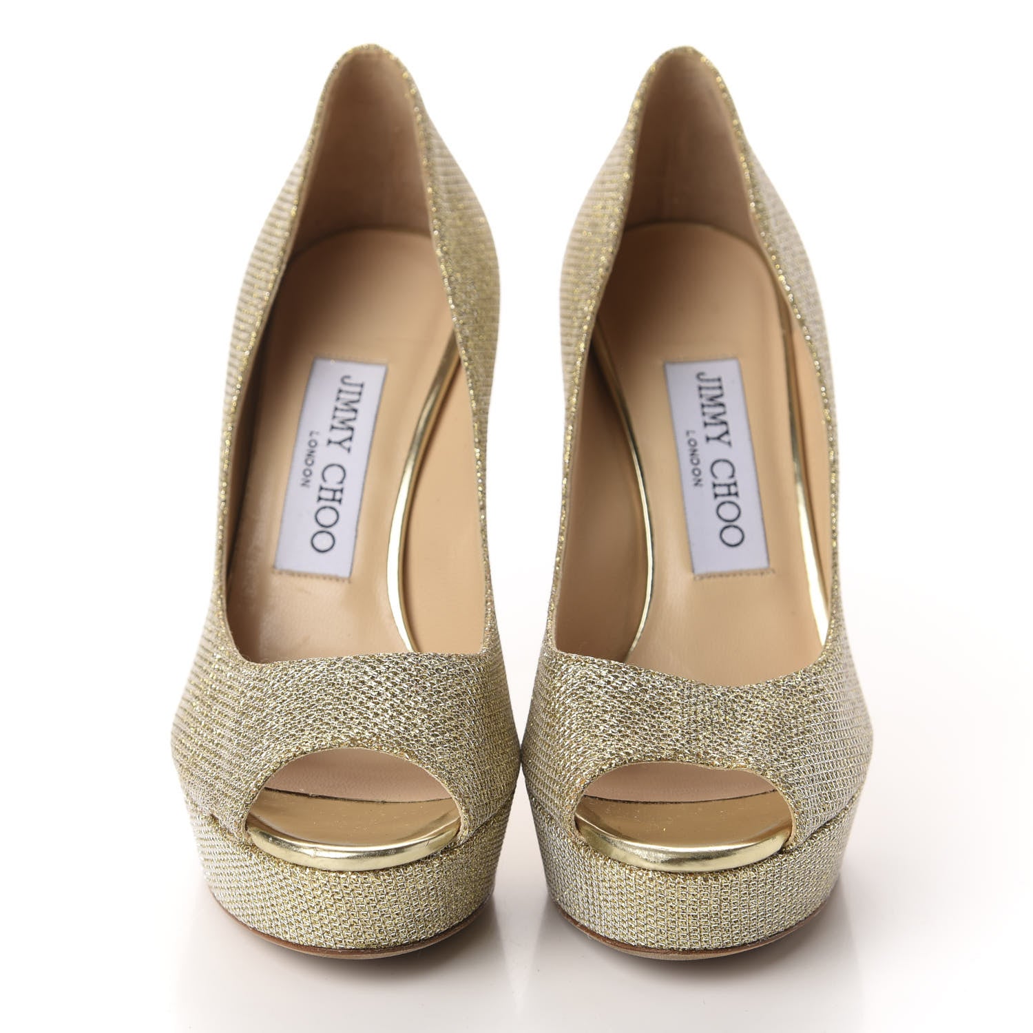 Jimmy Choo Lame Glitter Dahlia Pumps 35 Gold 2 of 9