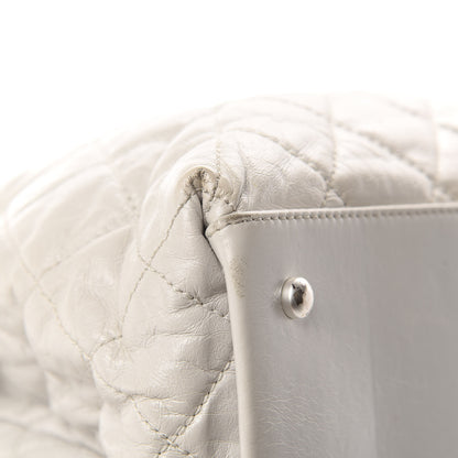 Chanel Glazed Calfskin Quilted Small Chain Me Tote Dark White 7 of 11