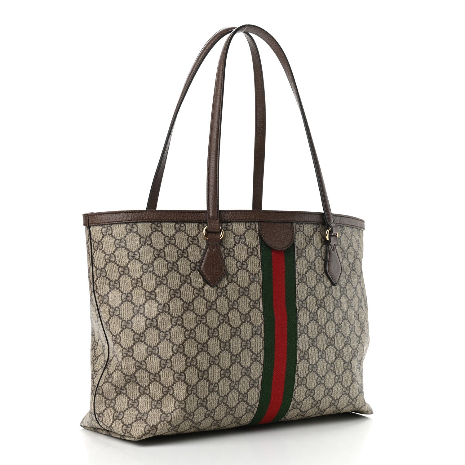 Gucci GG Supreme Monogram Medium Ophidia Shopping Tote Brown 3 of 11