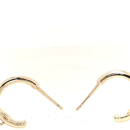 Chanel Pearl Crystal CC Drop Earrings Gold Pearly White 3 of 4