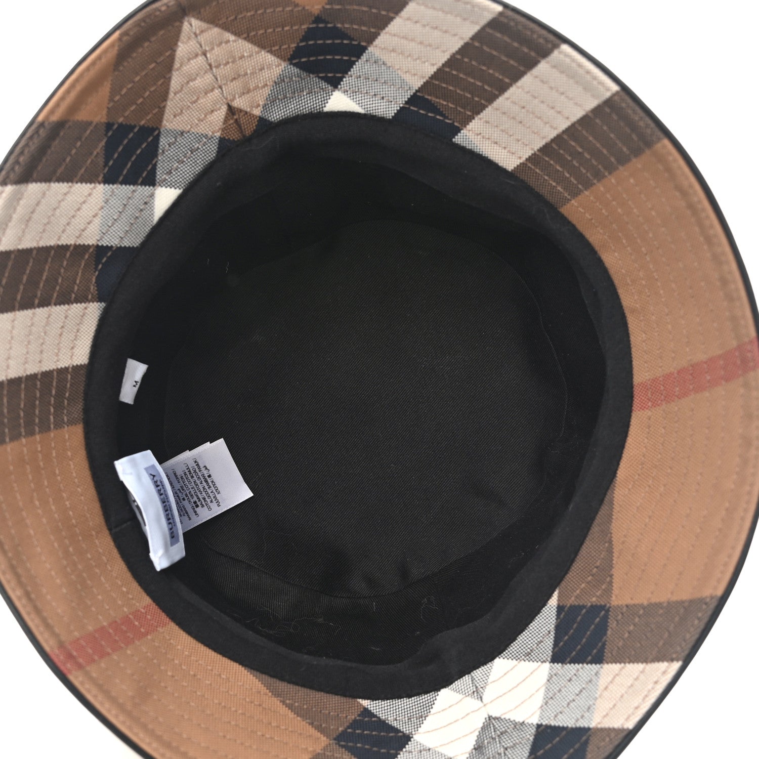 Burberry Cotton Canvas Exaggerated Check Bucket Hat M Birch Brown 7 of 8
