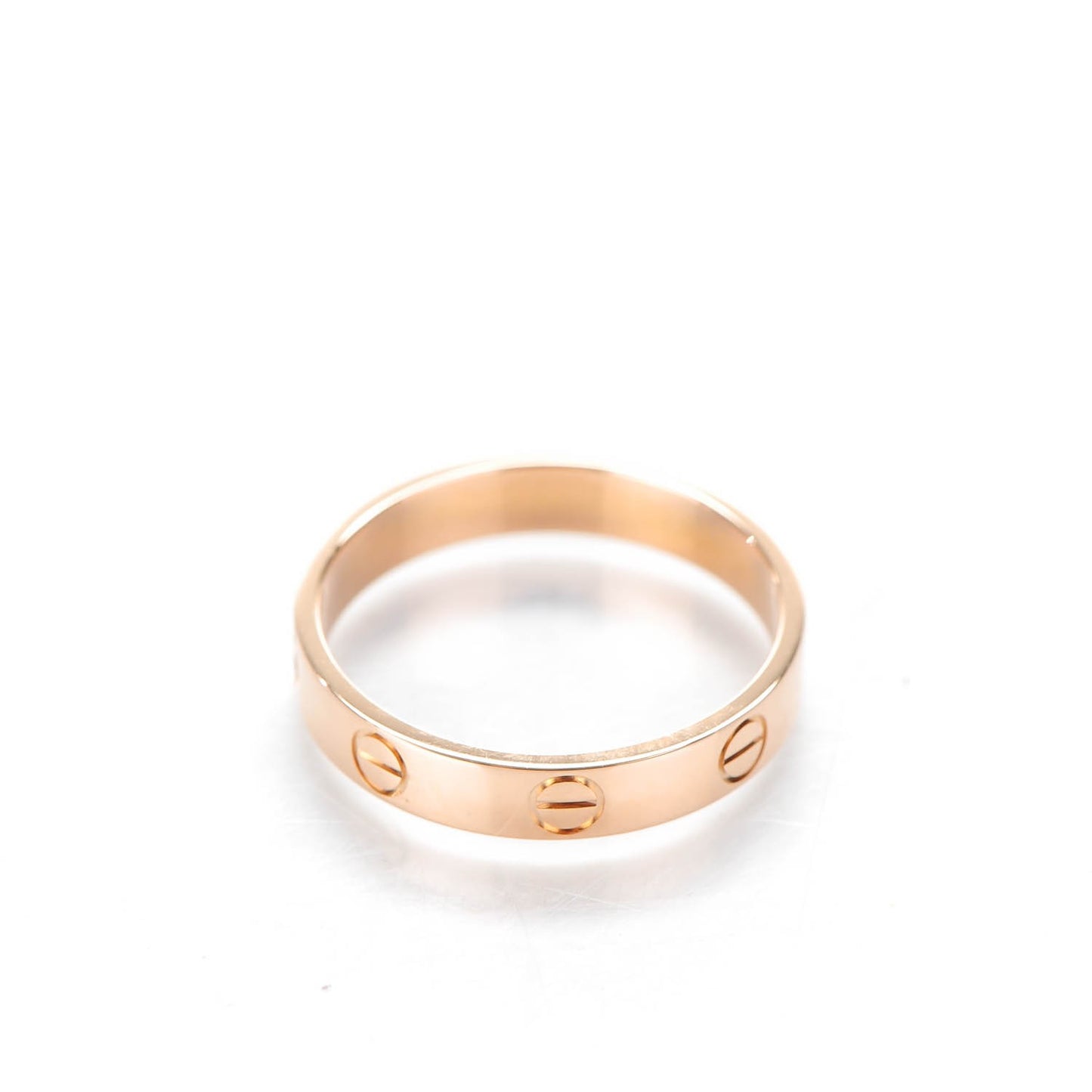 18K Pink Gold 3.5mm LOVE Wedding Band Ring 55 7.25