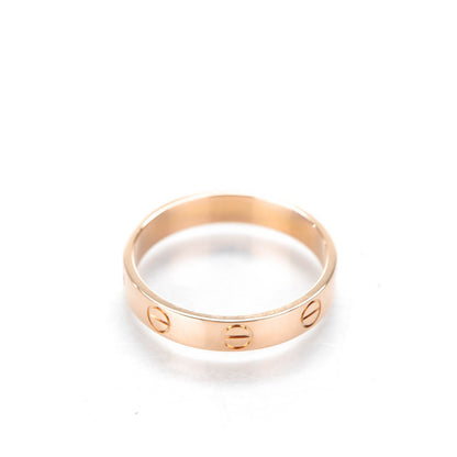 Cartier 18K Pink Gold 3.5mm LOVE Wedding Band Ring 55 7.25 3 of 4