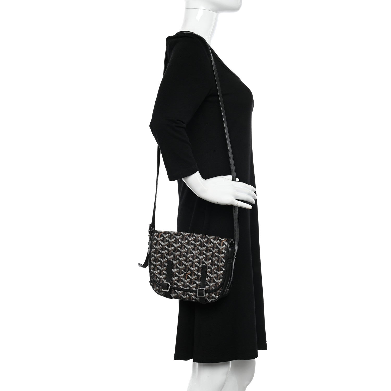 Goyard Goyardine Belvedere PM Messenger Bag Black 2 of 14
