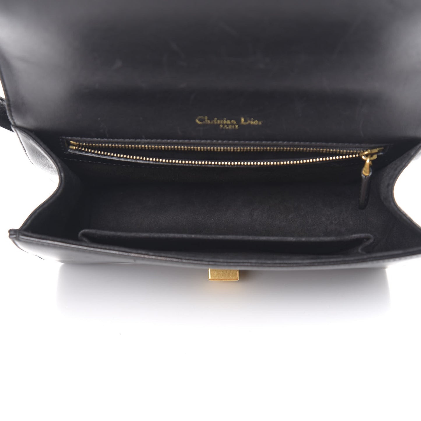 Lambskin Studded Medium Diorama Flap Bag Black