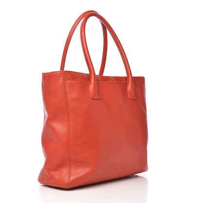 Chanel Caviar Tall Cerf Tote Red 3 of 14