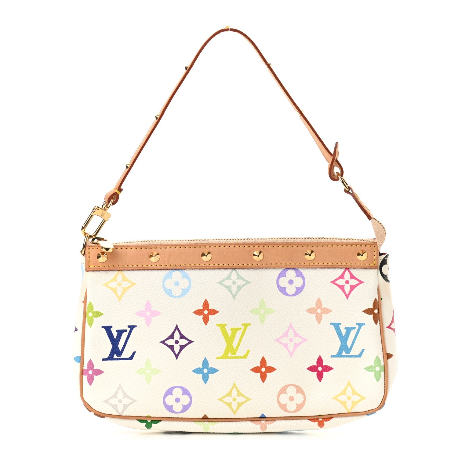 Louis Vuitton Monogram Multicolor Pochette Accessories White 1 of 9