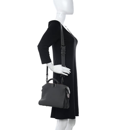 Fendi Cuoio Romano Vitello Cover Glazed Fabric Bi-Color FF 1974 Mini Peekaboo I SEE U Satchel Asfalto Praline Tobacco Moro 2 of 11