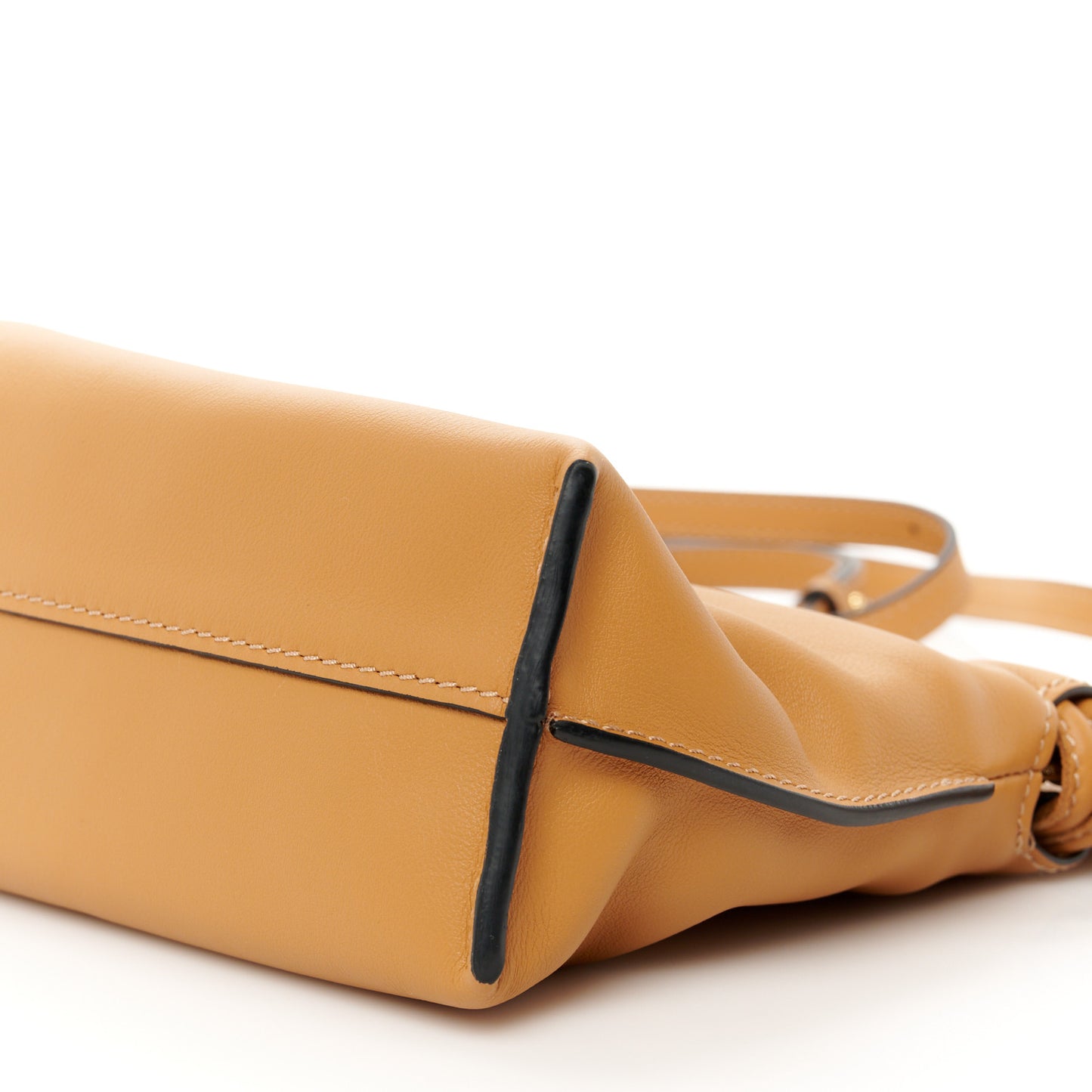 Calfskin Mini Flamenco Knot Clutch Warm Desert