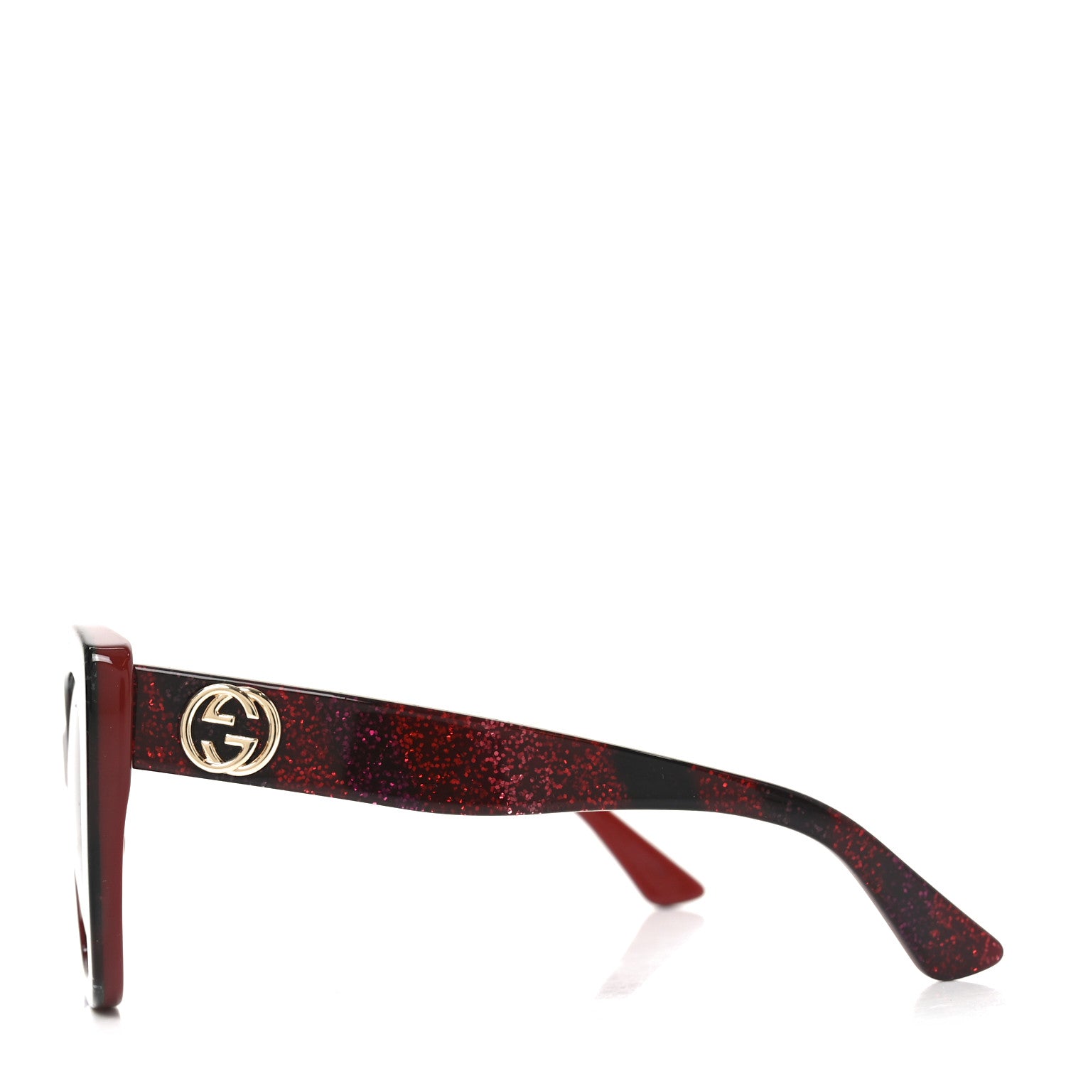 Gucci Acetate Glitter Sunglasses GG0327S Red 3 of 7