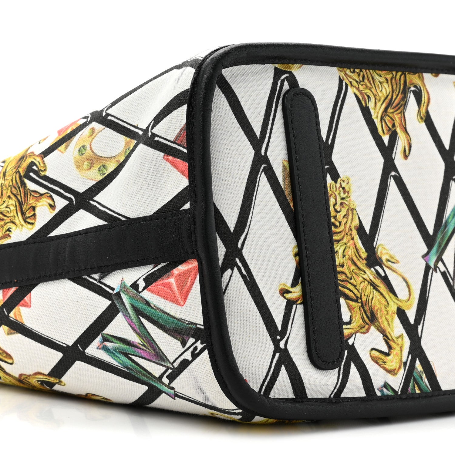 MCM Visetos Medium Project Reversible Shopper Tote Cognac 15 of 23