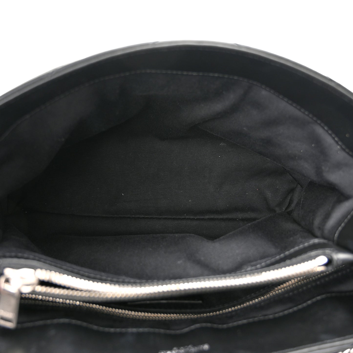 Calfskin Y Quilted Monogram Medium Loulou Chain Satchel Black