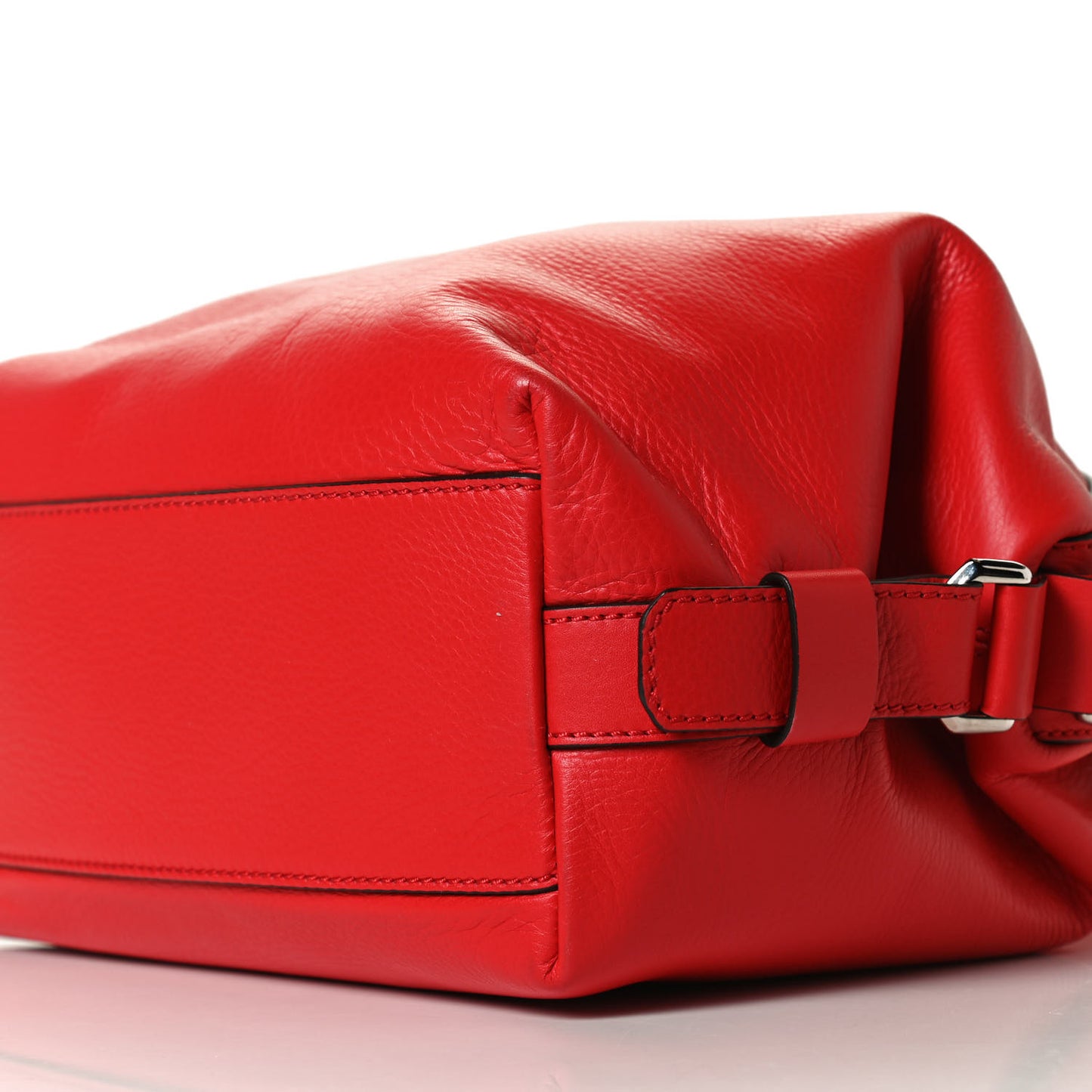 Pebbled Calfskin Small Nightingale Red