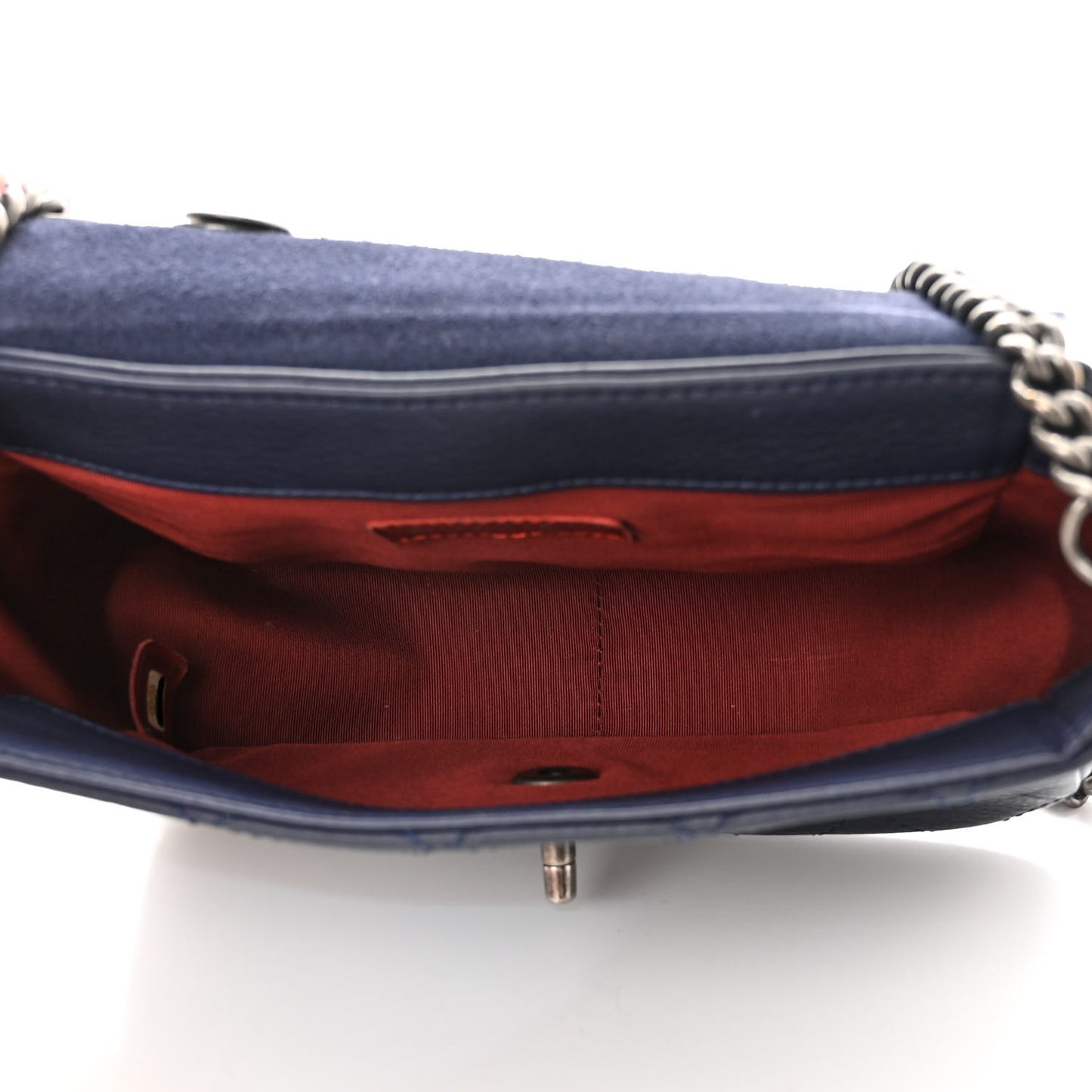 Grained Calfskin Archi Chic Flap Navy