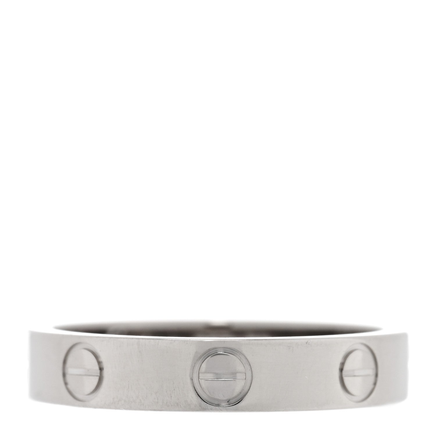 Cartier 18K White Gold 3.5mm LOVE Wedding Band Ring 52 6 1 of 4
