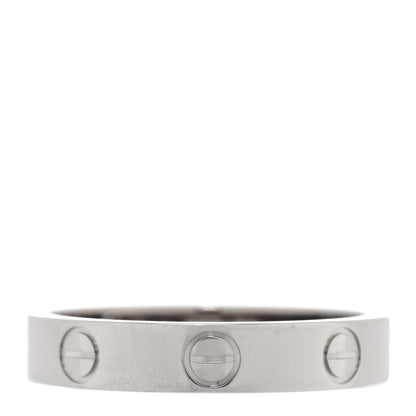 Cartier 18K White Gold 3.5mm LOVE Wedding Band Ring 52 6 1 of 4