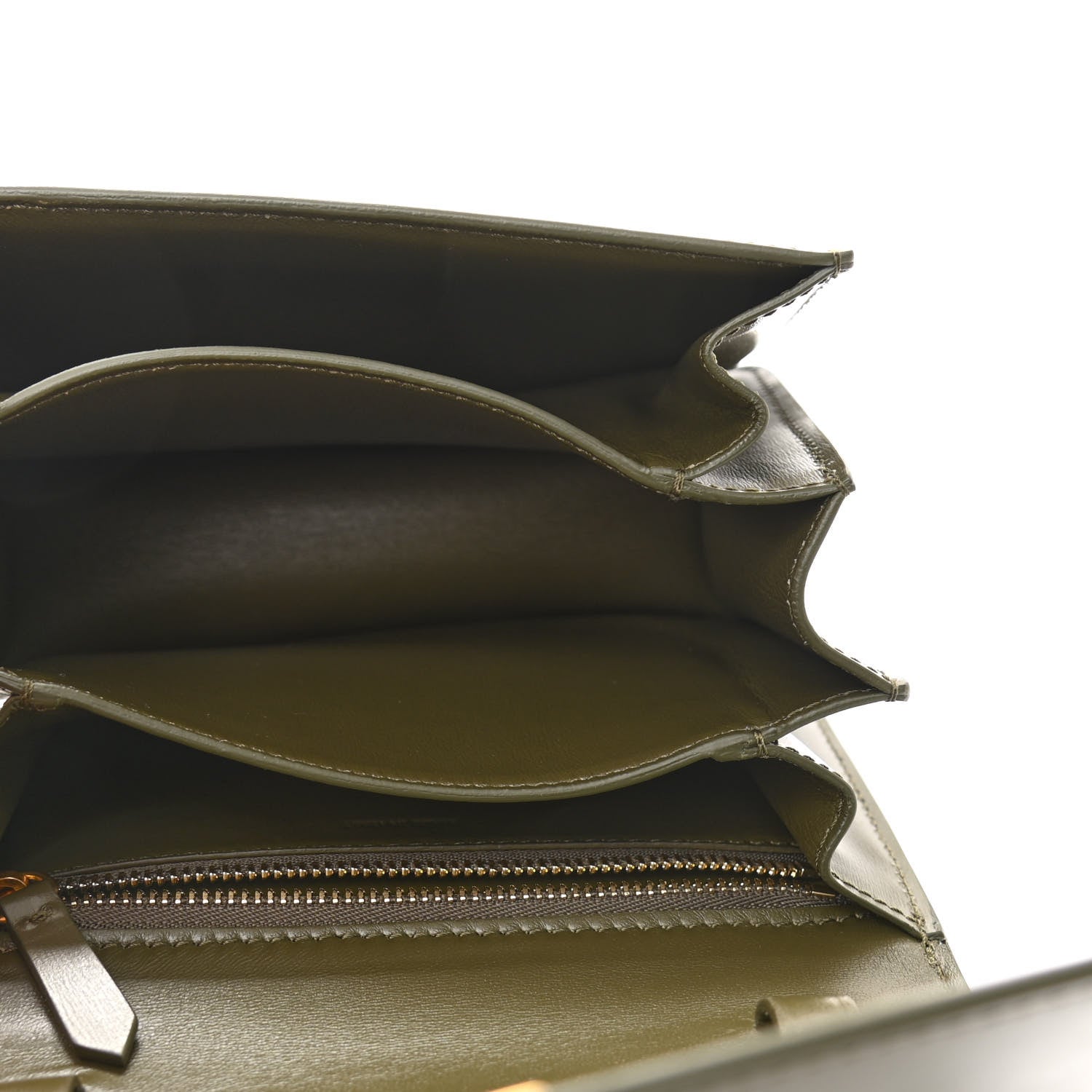 Celine Box Calfskin Small Classic Box Flap Bag Army Green 5 of 10