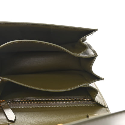 Celine Box Calfskin Small Classic Box Flap Bag Army Green 5 of 10