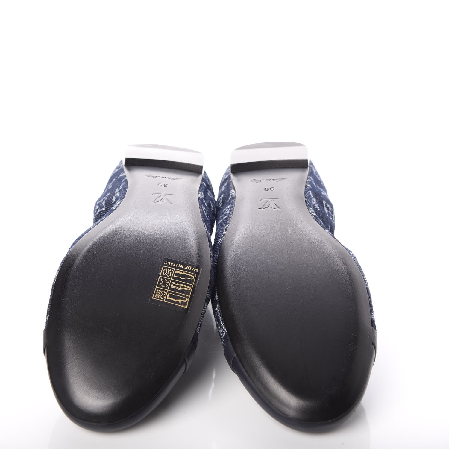 Louis Vuitton Monogram Denim Elba Ballerina Flats 39 Marine 7 of 8