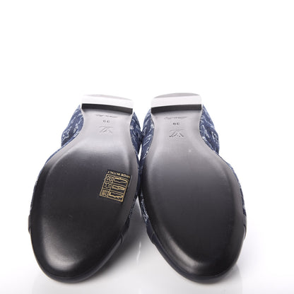 Louis Vuitton Monogram Denim Elba Ballerina Flats 39 Marine 7 of 8