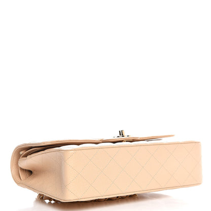 Chanel Caviar Quilted Medium Double Flap Light Beige 4 of 8