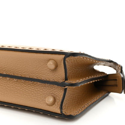 Fendi Cuoio Romano Vitello Elaphe Cover Sellerissima Monochrome Mini Peekaboo I SEE U Satchel Cammello 10 of 10