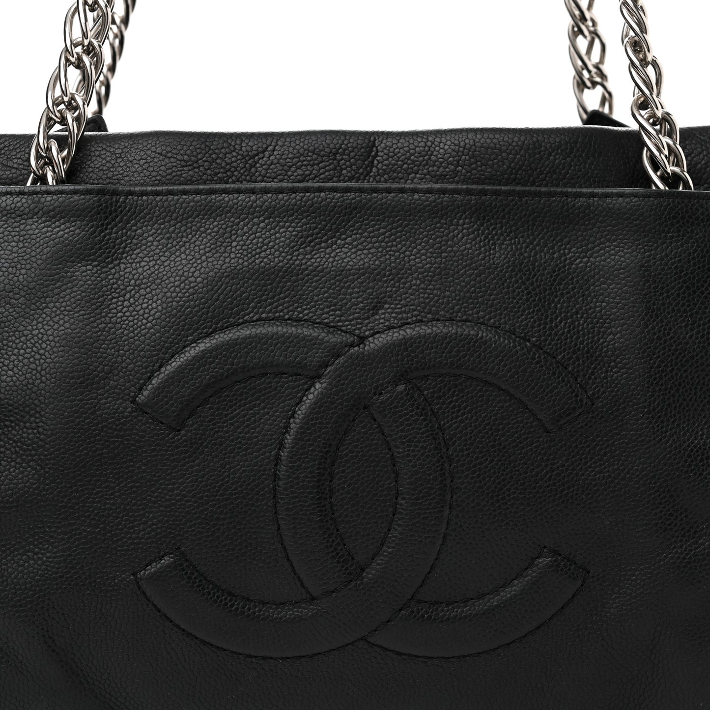 Caviar CC Tuck Medium Tote Black