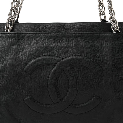 Chanel Caviar CC Tuck Medium Tote Black 10 of 14