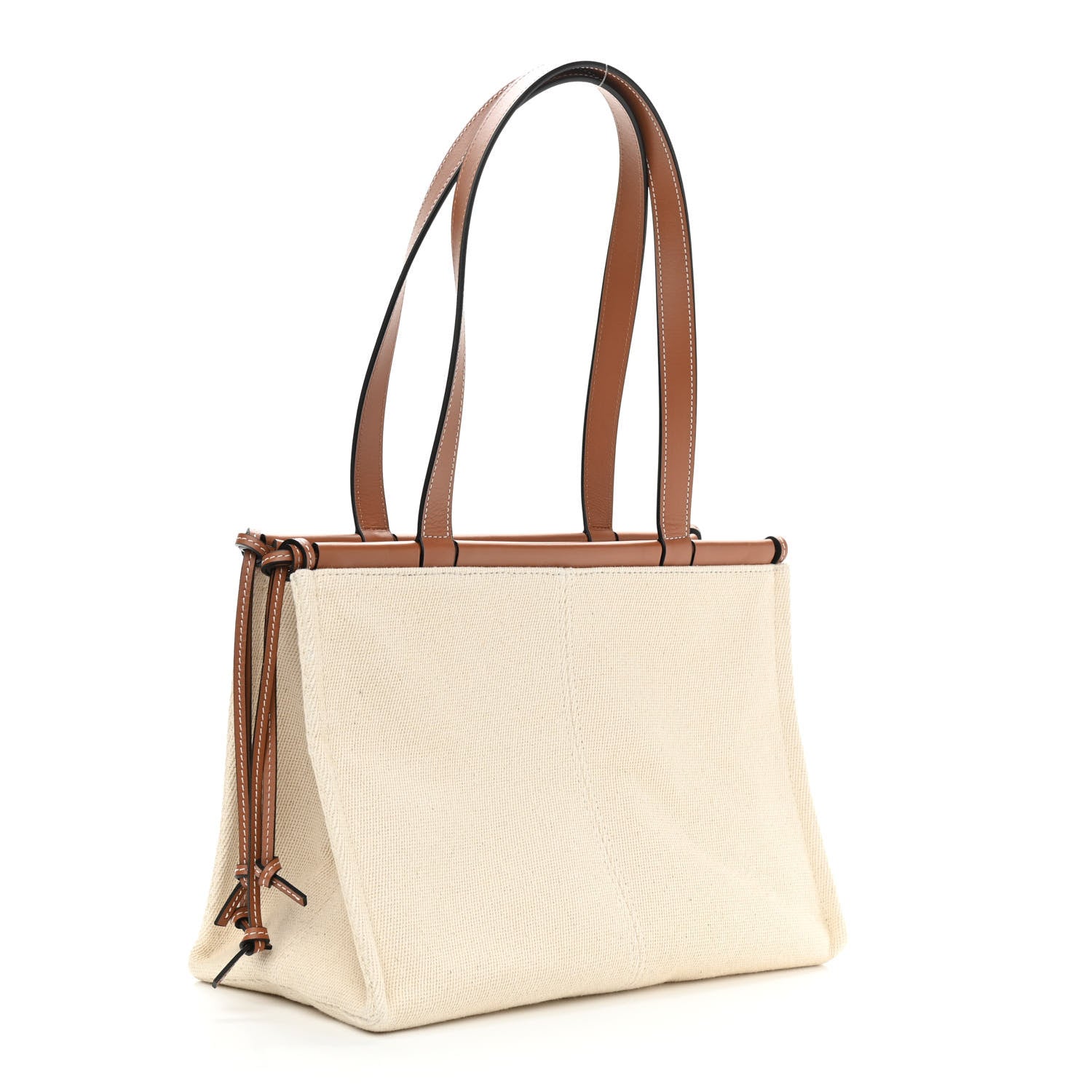 Loewe Canvas Calfskin Cushion Tote Beige 3 of 10