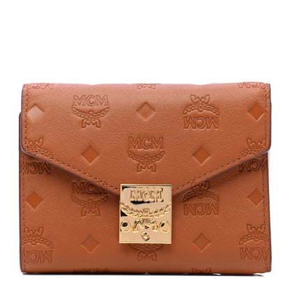 MCM Calfskin Ottomar Small Patricia Tri-Fold Wallet Cognac 1 of 4