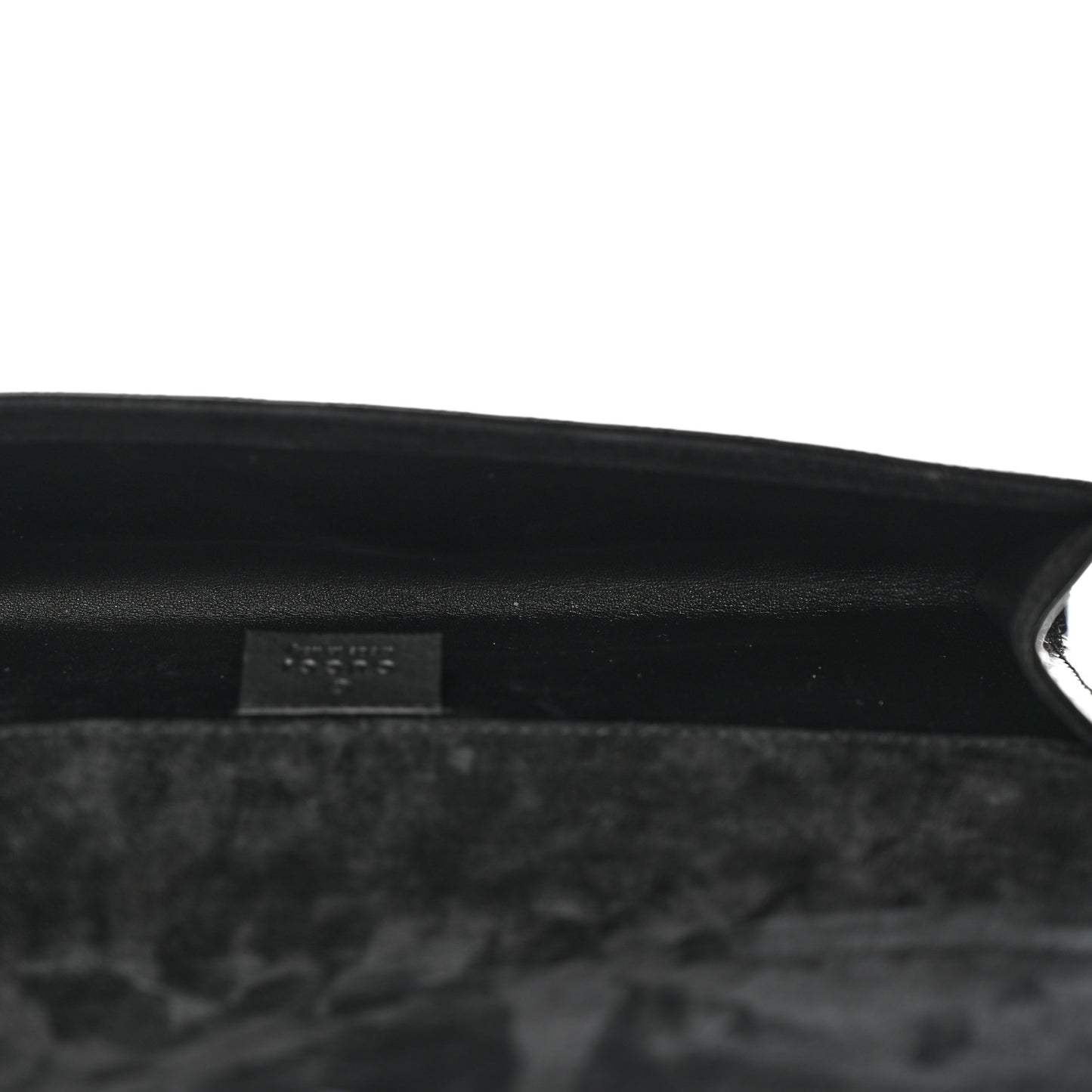 Patent Microguccissima Small Broadway Clutch Black