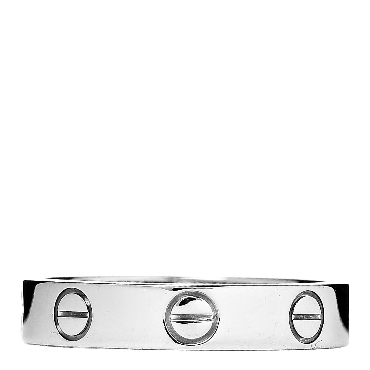 18K White Gold 3.5mm LOVE Wedding Band Ring 50 5.25