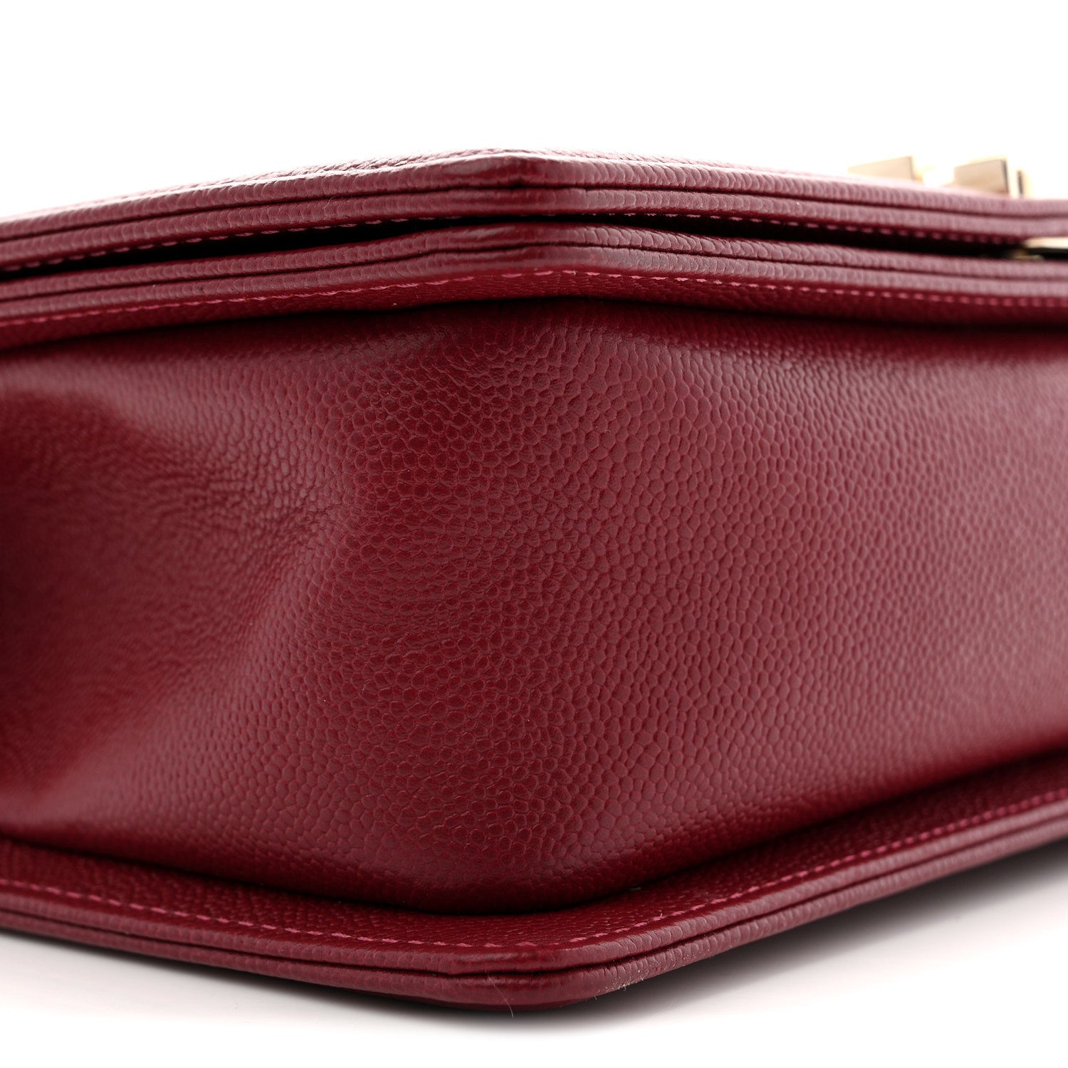Chanel Caviar Quilted Medium Boy Flap Red 9 of 10
