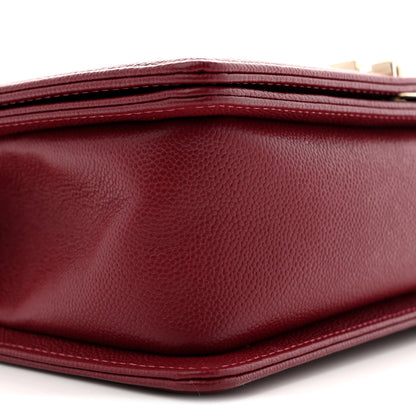 Chanel Caviar Quilted Medium Boy Flap Red 9 of 10