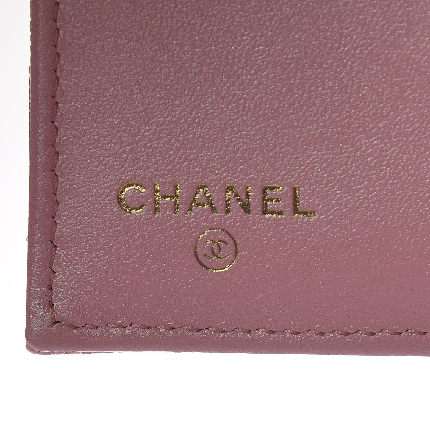 Iridescent Caviar Quilted Small Flap Wallet Rose Pink