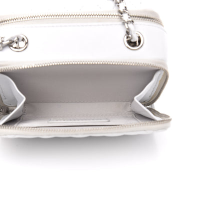 Chanel Lambskin Quilted Small Pocket Box Camera Case White 5 of 13