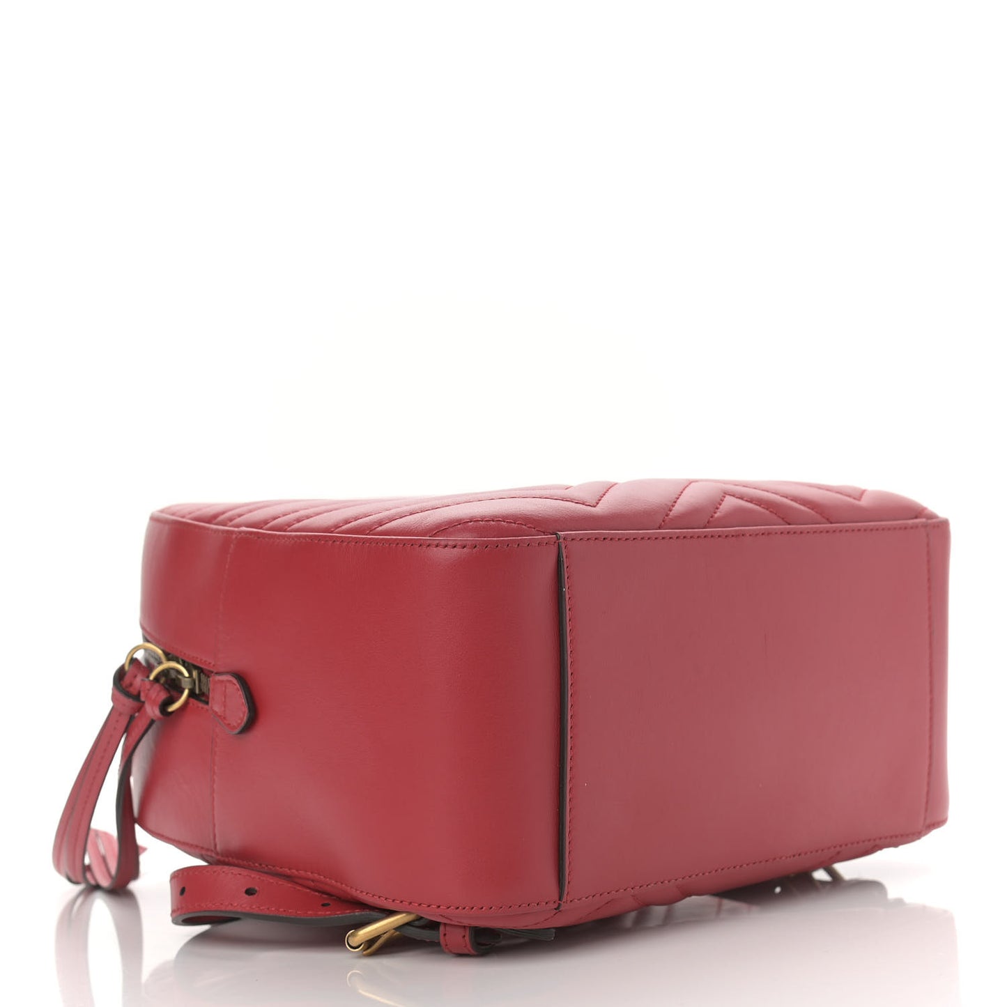 Calfskin Matelasse GG Marmont Dome Backpack Hibiscus Red