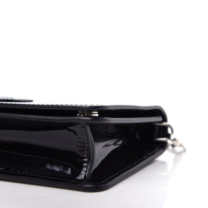 Miu Miu Vernice Crystal Logo Crossbody Black 9 of 11