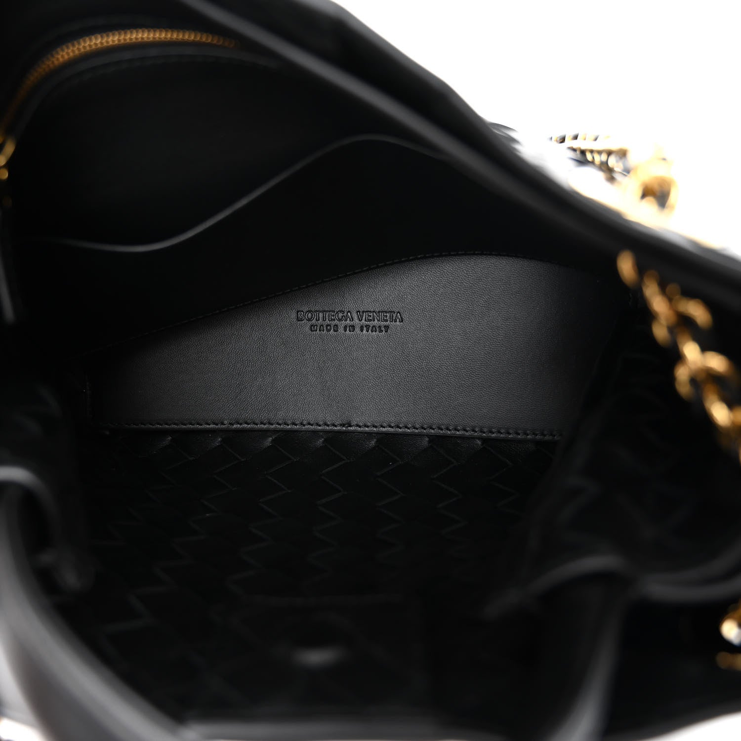 Bottega Veneta Nappa Intrecciato Small Andiamo With Chain Shoulder Bag Black 6 of 10