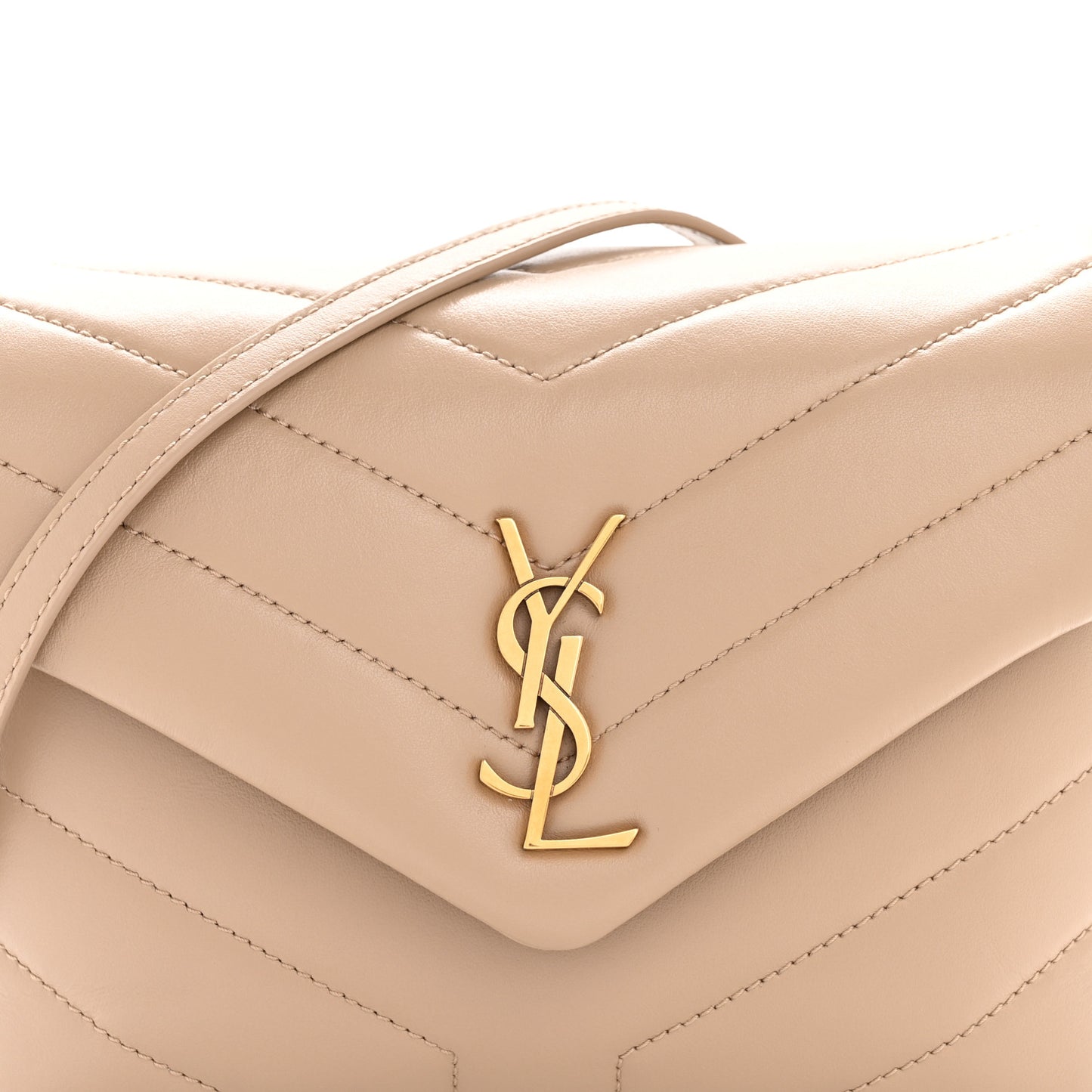 Calfskin Y Quilted Monogram Toy Loulou Crossbody Bag Dark Beige