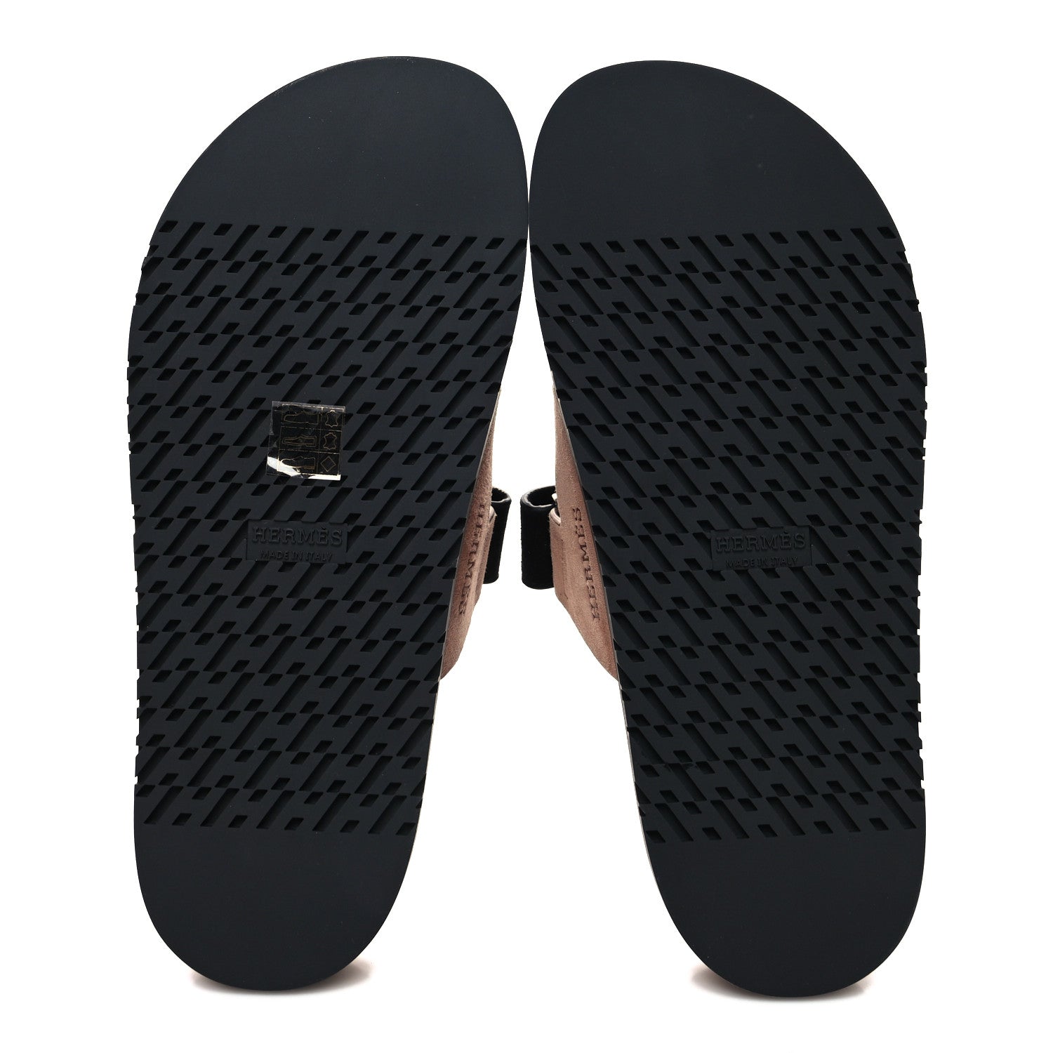 Hermes Suede Goatskin Womens Chypre Sandals 38.5 Rose Perle Black 5 of 9