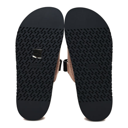 Hermes Suede Goatskin Womens Chypre Sandals 38.5 Rose Perle Black 5 of 9