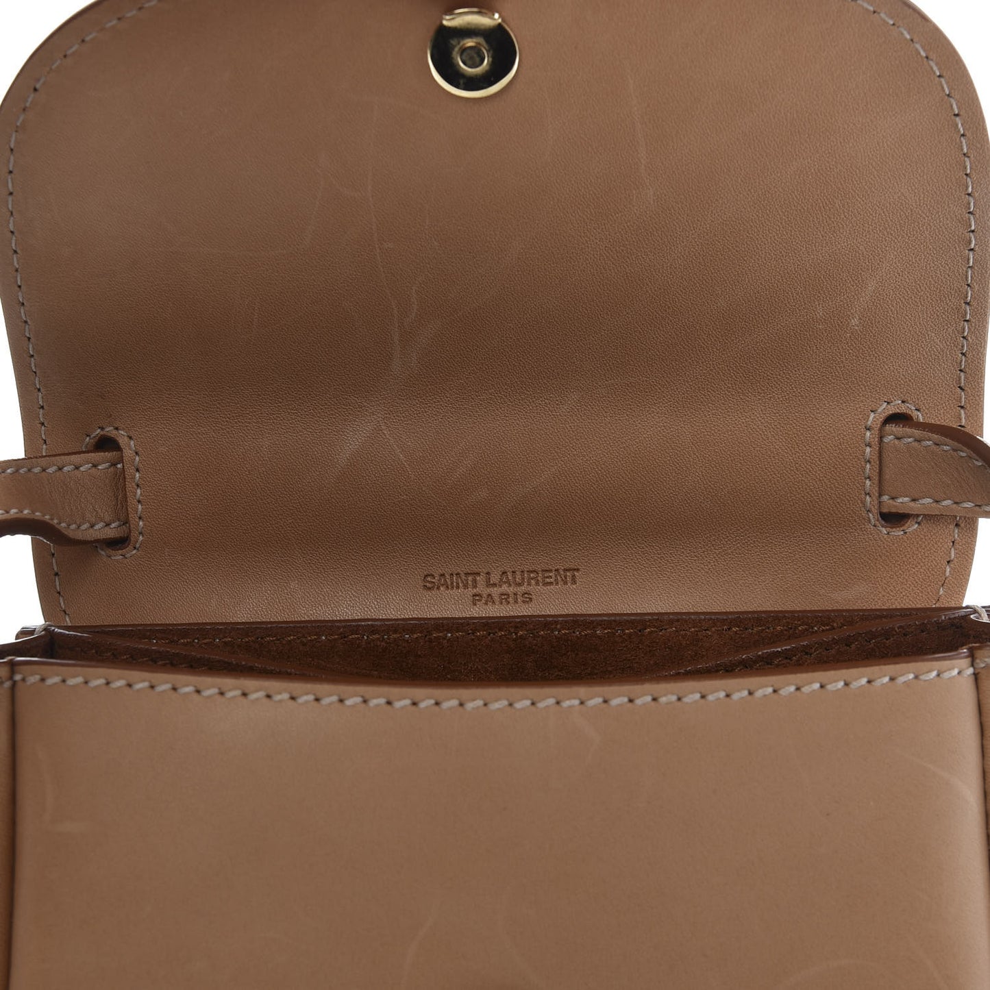 Smooth Calfskin Mini Classic Monogram Kaia Satchel Tan